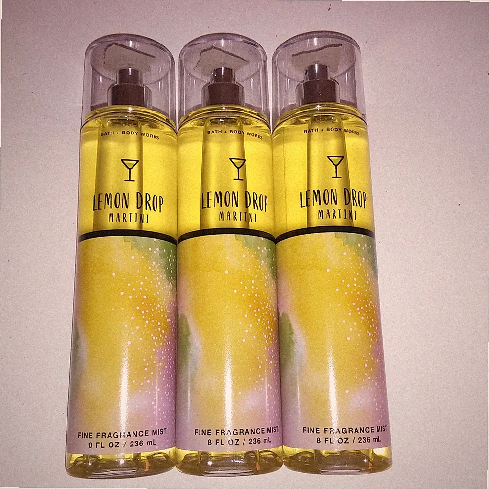 Set of 3 Bath and Body Works Body Spray Fragrance Mist Lemon Drop Martini Gift S
