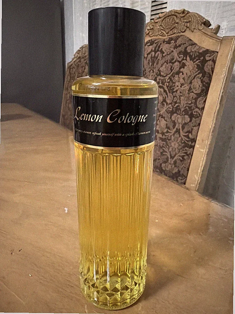 Vintage Lemon Cologne W Glass Bottle 80% Alcohol Lemon Fragrance Cologne 450 ml.